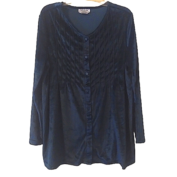 Y2K Vintage Velvety Christmas Green Tunic Top, Size: Large - Picture 1 of 8